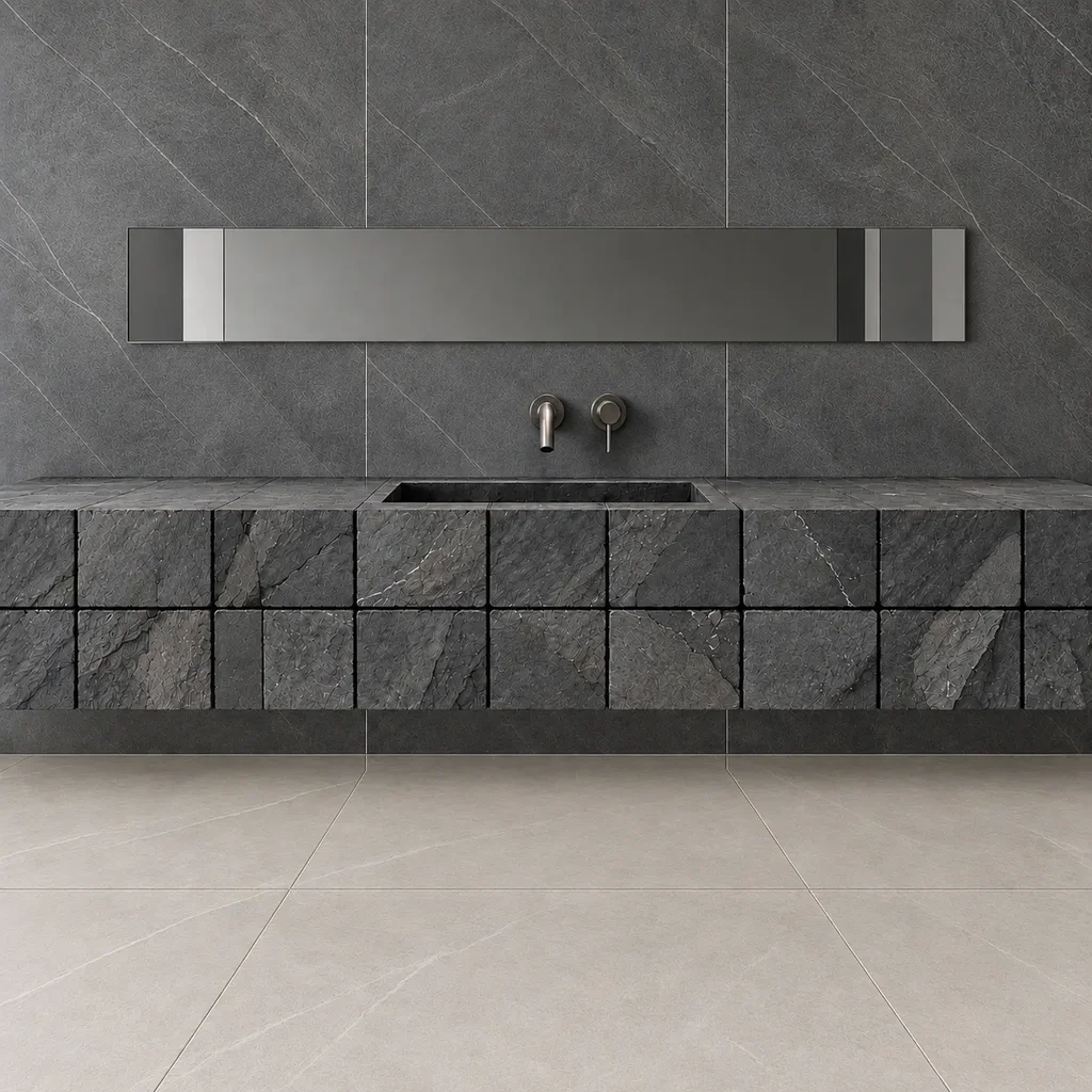 Slate anthracite + Slate ivory