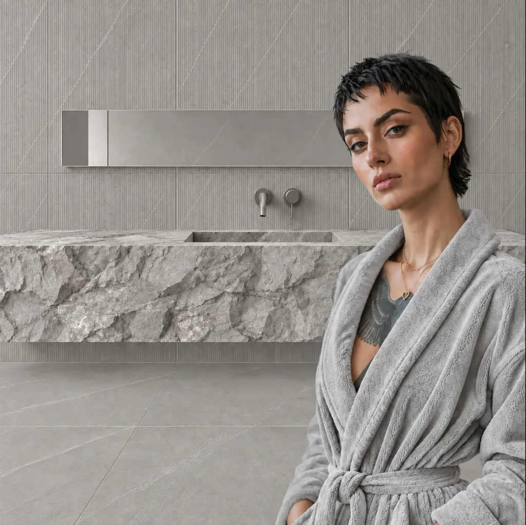 Slate structured grey + Slate grey